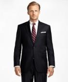Brooks Brothers Madison Fit Saxxon Wool Blue And White Alternating Stripe 1818 Suit