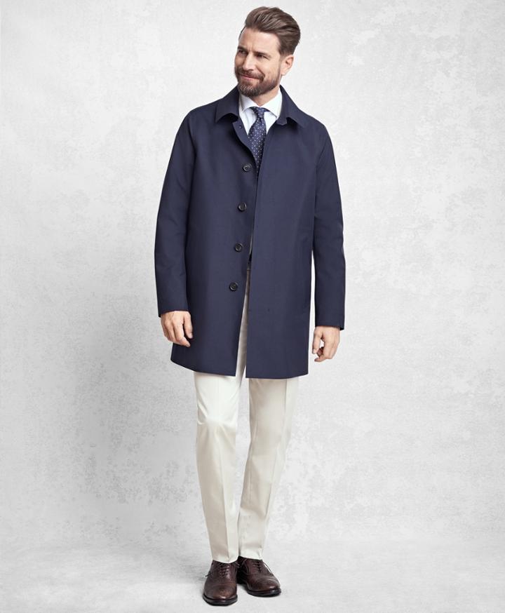 Brooks Brothers Men's Golden Fleece Laser Cut Seamless Trench