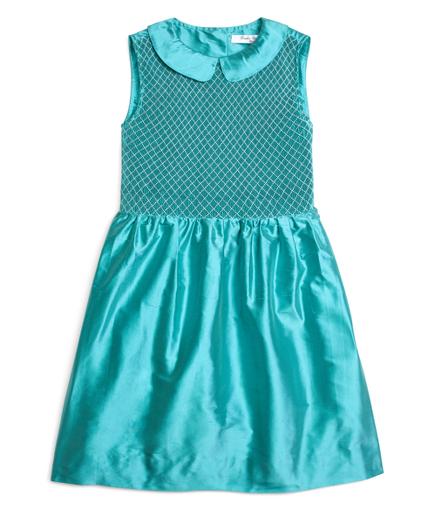 Brooks Brothers Sleeveless Smocked Dress