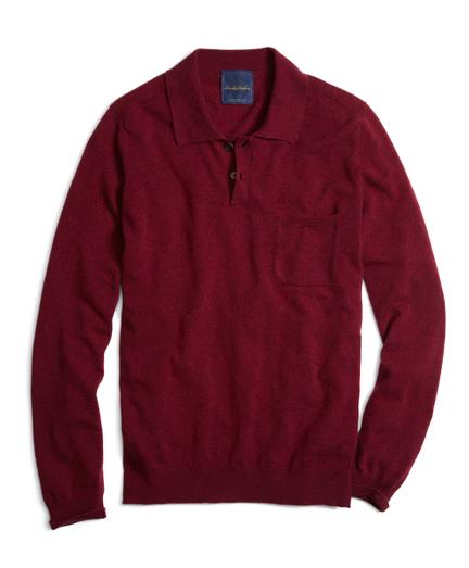 Brooks Brothers Pink Cashmere Knit Polo