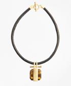 Brooks Brothers Tigereye Pendant Necklace