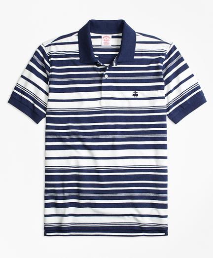 Brooks Brothers Original Fit Variegated Stripe Polo Shirt