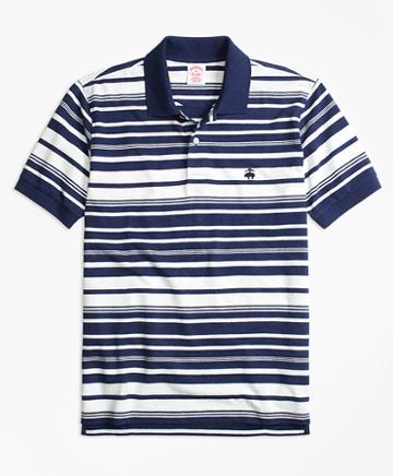 Brooks Brothers Original Fit Variegated Stripe Polo Shirt