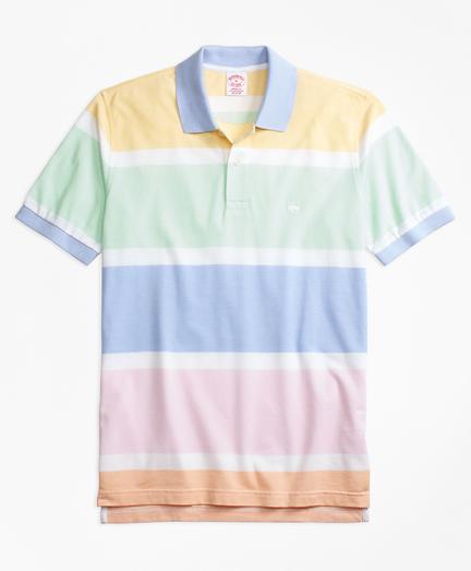 Brooks Brothers Original Fit Supima Cotton Road Map Stripe Polo Shirt