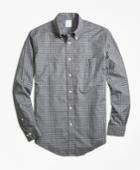 Brooks Brothers Men's Non-iron Milano Fit Herringbone Tattersall Sport Shirt