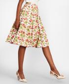 Brooks Brothers Women's Cherry-print Cotton Sateen Skirt