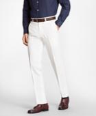 Brooks Brothers Men's Regent Fit White  Linen Trousers
