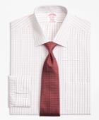 Brooks Brothers Men's Regular Fit Classic-fit Dress Shirt, Non-iron Double Split Windowpane