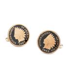 Brooks Brothers Men's Indian Head Penny Hand Painted Cuff Links