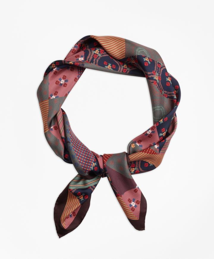 Brooks Brothers Women's Silk-twill Foulard Square Scarf