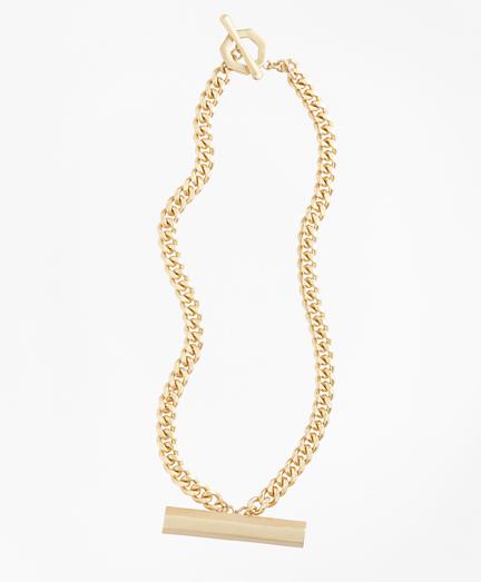 Brooks Brothers Pave Detail Bar Necklace