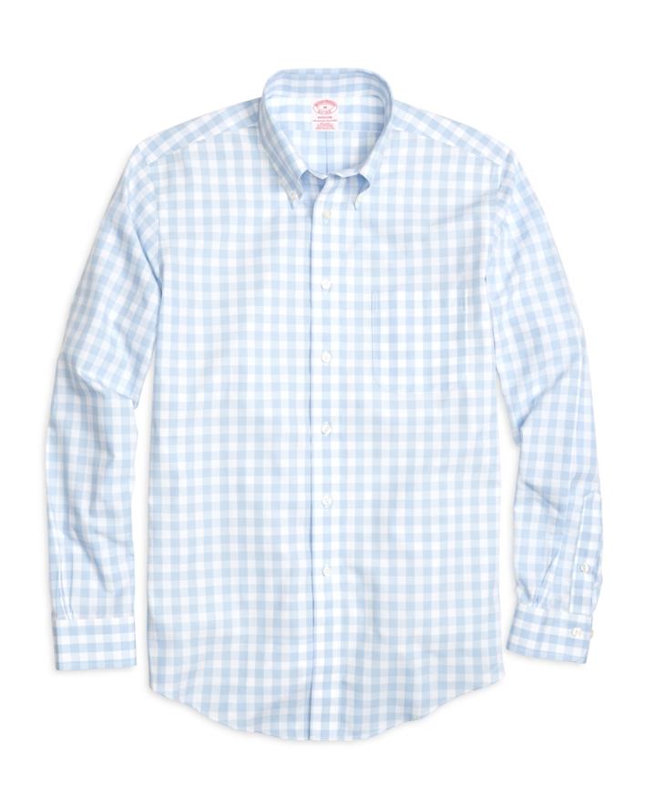 Brooks Brothers Men's Non-iron Madison Fit Large Gingham Sport Shirt