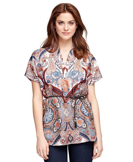 Brooks Brothers Silk Paisley Blouse