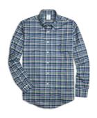 Brooks Brothers Men's Non-iron Milano Fit Multiplaid Sport Shirt