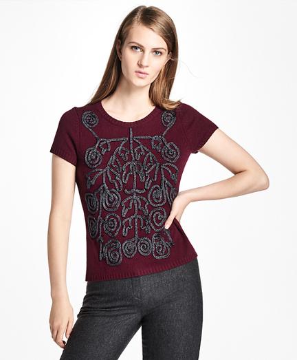 Brooks Brothers Cashmere Soutache-embroidered Sweater