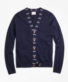 Brooks Brothers Men's Merino Wool Striped Detail Cardigan