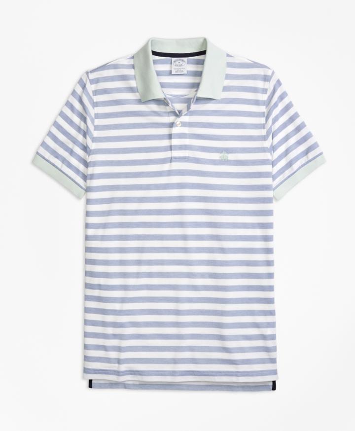 Brooks Brothers Men's Slim Fit Oxford Stripe Polo Shirt