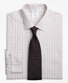 Brooks Brothers Men's Non-iron Slim Fit Triple Shadow Check Dress Shirt