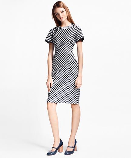 Brooks Brothers Petite Gingham Double-weave Sheath Dress