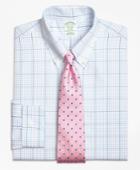 Brooks Brothers Men's Non-iron Extra Slim Fit Alternating Overcheck Dress Shirt