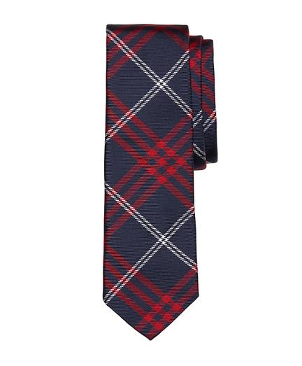 Brooks Brothers Red And Navy Plaid Tie