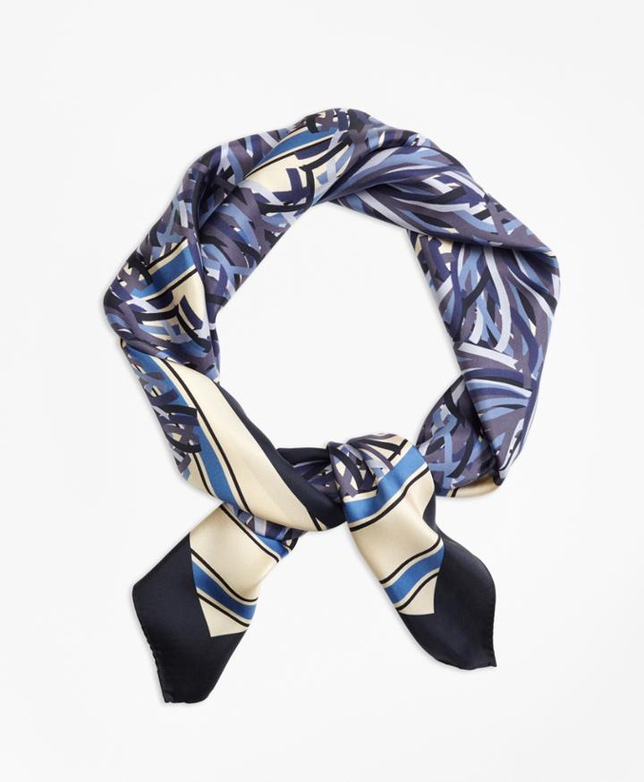 Brooks Brothers Women's Silk Pompon Scarf