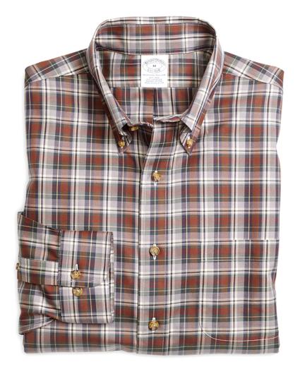 Brooks Brothers Non-iron Slim Fit Plaid Sport Shirt