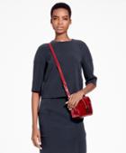 Brooks Brothers Crepe Satin Raglan Top