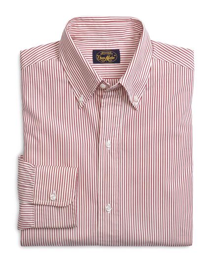 Brooks Brothers Own Make Red Stripe Sport Shirt