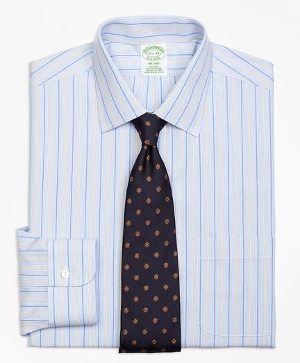 Brooks Brothers Non-iron Milano Fit Hairline Alternating Stripe Dress Shirt