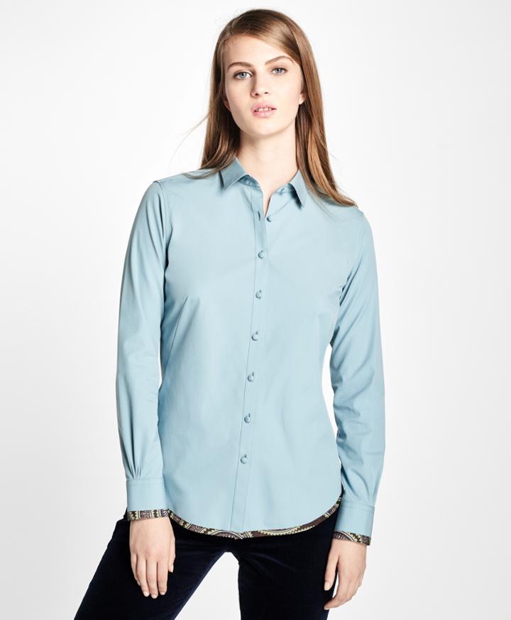 Brooks Brothers Women's Fitted Medallion Hem Dress Shirt
