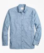 Brooks Brothers Dot-print Cotton Chambray Sport Shirt