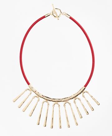 Brooks Brothers Hammered Gold Necklace