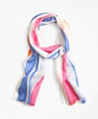Brooks Brothers Women's Striped Cotton Scarf