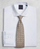 Brooks Brothers Men's Golden Fleece Slim Fitted Dress Shirt, English Collar Two-tone Alternating-stripe