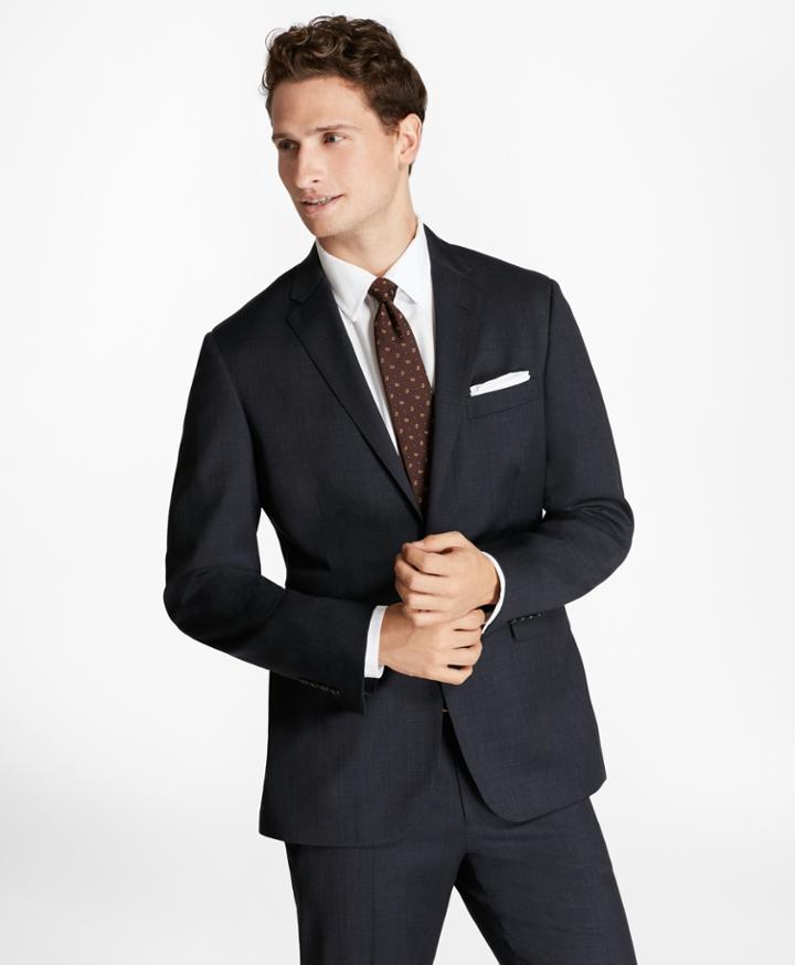 Brooks Brothers Men's Plaid Wool Suit Jacket