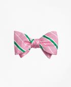 Brooks Brothers Men's Textured Ground Bb#2 Stripe With Pinstripe Bow Tie
