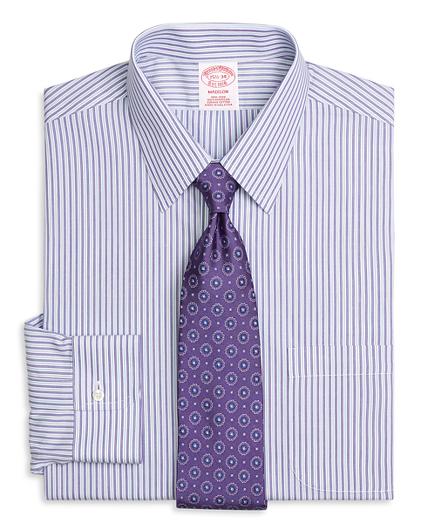 Brooks Brothers Non-iron Madison Fit Alternating Split Stripe Dress Shirt