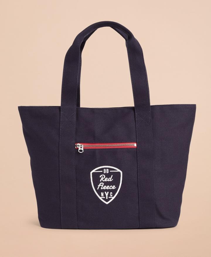 Brooks Brothers Men's Red Fleece Nyc Canvas Tote Bag