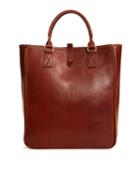 Brooks Brothers J.w. Hulme Leather North South Tote Bag