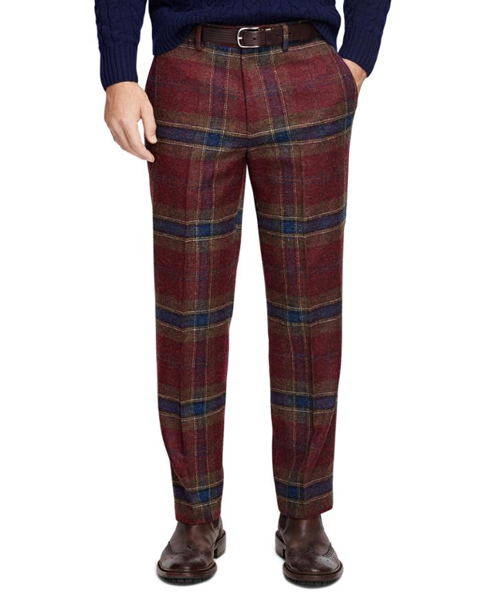 Brooks Brothers Men's Own Make Plaid Trousers