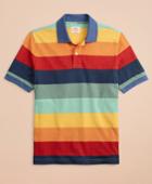 Brooks Brothers Men's Gradient-stripe Pique Polo Shirt