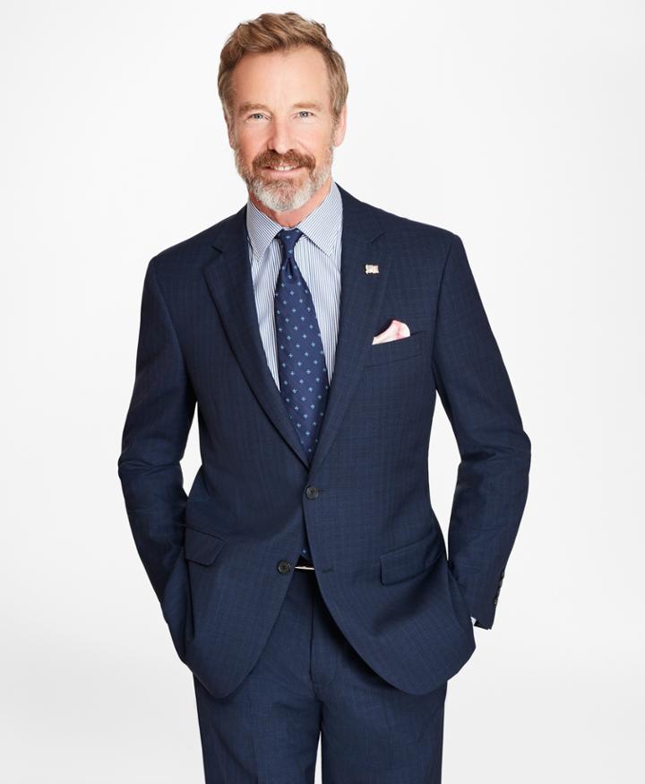 Brooks Brothers Men's Madison Fit  Textured Weave 1818 Suit