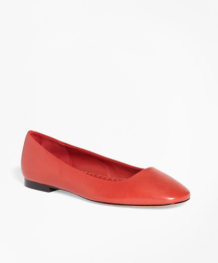 Brooks Brothers Leather Square-toe Flats