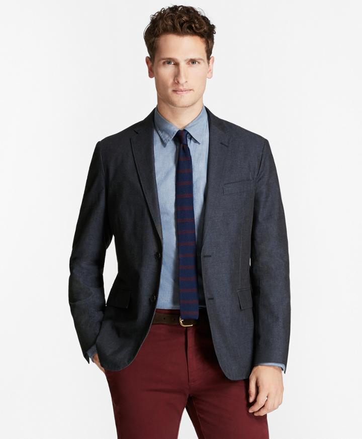 Brooks Brothers Men's Cotton Twill Sport Coat