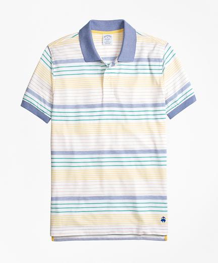Brooks Brothers Slim Fit Supima Cotton Pique Multi-stripe Polo Shirt