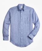 Brooks Brothers Men's Regent Fit End-on-end Irish Linen Sport Shirt