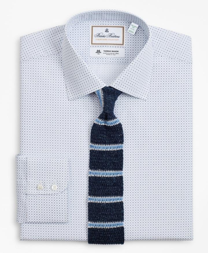 Brooks Brothers Men's Luxury Collection Extra Slim Fit Slim-fit Dress Shirt, Franklin Spread Collar Geo Print
