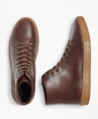 Brooks Brothers Men's Leather High-top Sneakers