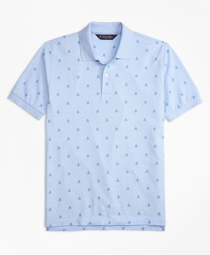 Brooks Brothers Original Fit Oxford Sailboat Print Polo Shirt